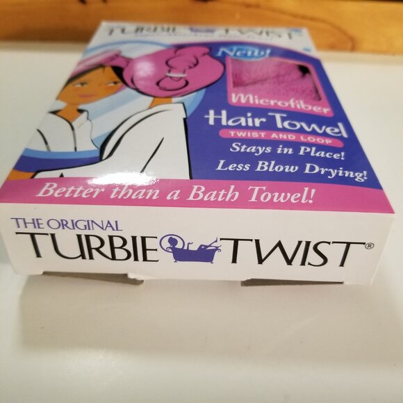 NIB Pink Turbie Twist Microfiber Hair Towel Fast Drying Absorbent Lightweight - Picture 6 of 9